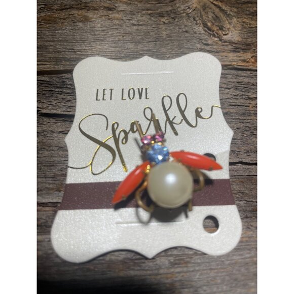 Brilliant Bug Insect Fly Brooch Made in Austria Crystals - Picture 3 of 6